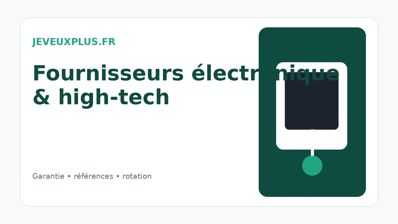 Fournisseur électronique et high-tech professionnel