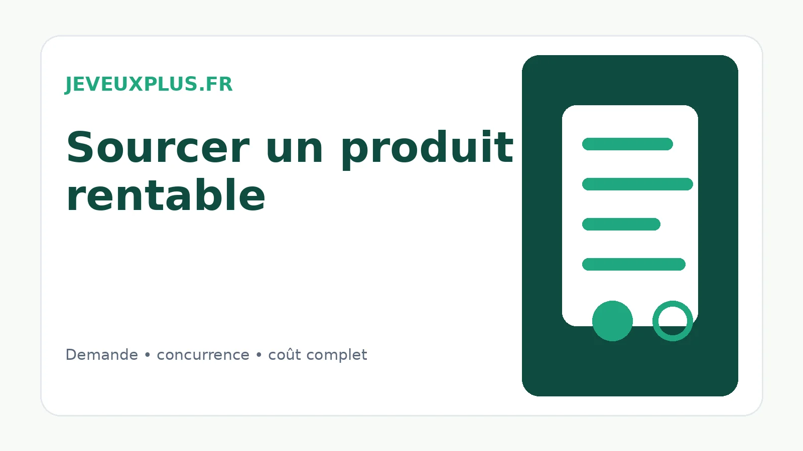 Sourcing d’un produit rentable pour la revente